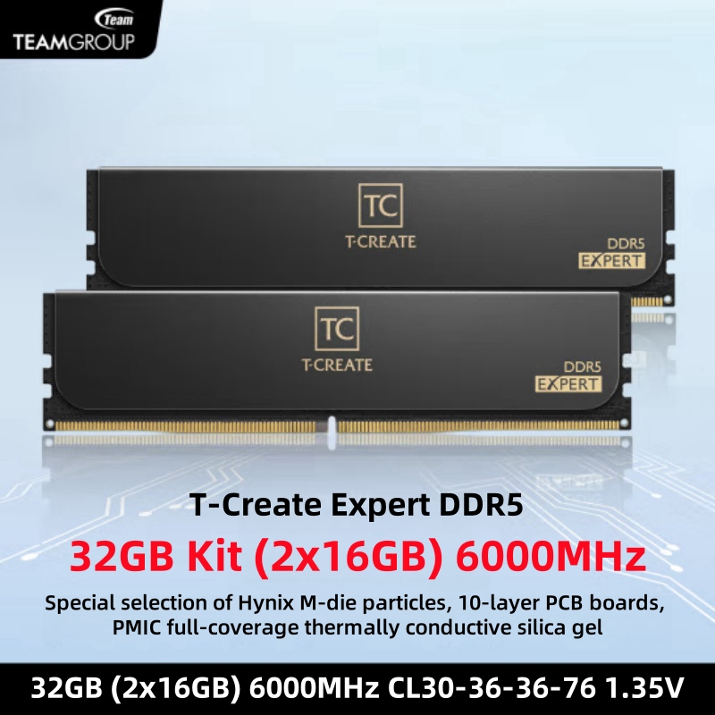 Ddr5 Ram - TEAMGROUP T-Create Expert CL30 오버클럭킹 10L